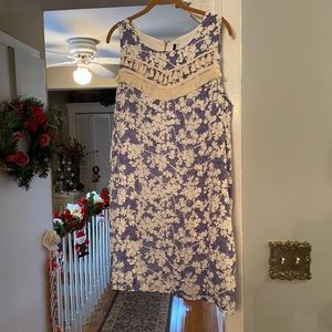 Kenzie floral crochet tassel fringe dress